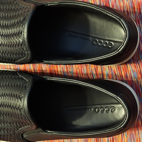Ecco Black Slip-on Shoes Loafers - Picture 13 of 13